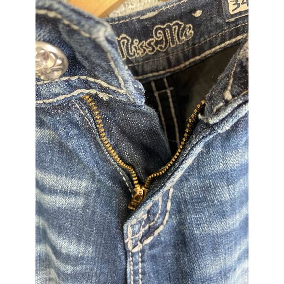 Miss Me Vintage Jezebel Jeans Womens 34 Measures 36 Easy Boot Bling EUC Y2K Plus - Picture 14 of 16